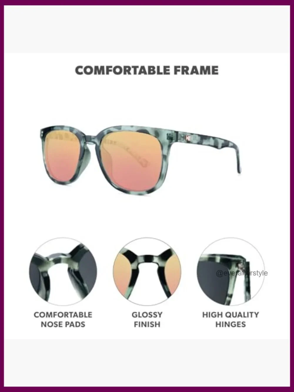Polarized Sunglasses - UV400 Protection - Square Frame